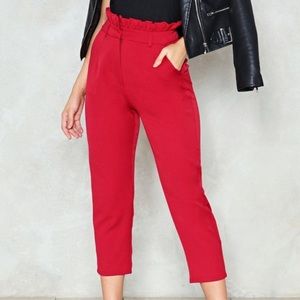 Paper bag waisted dress pants